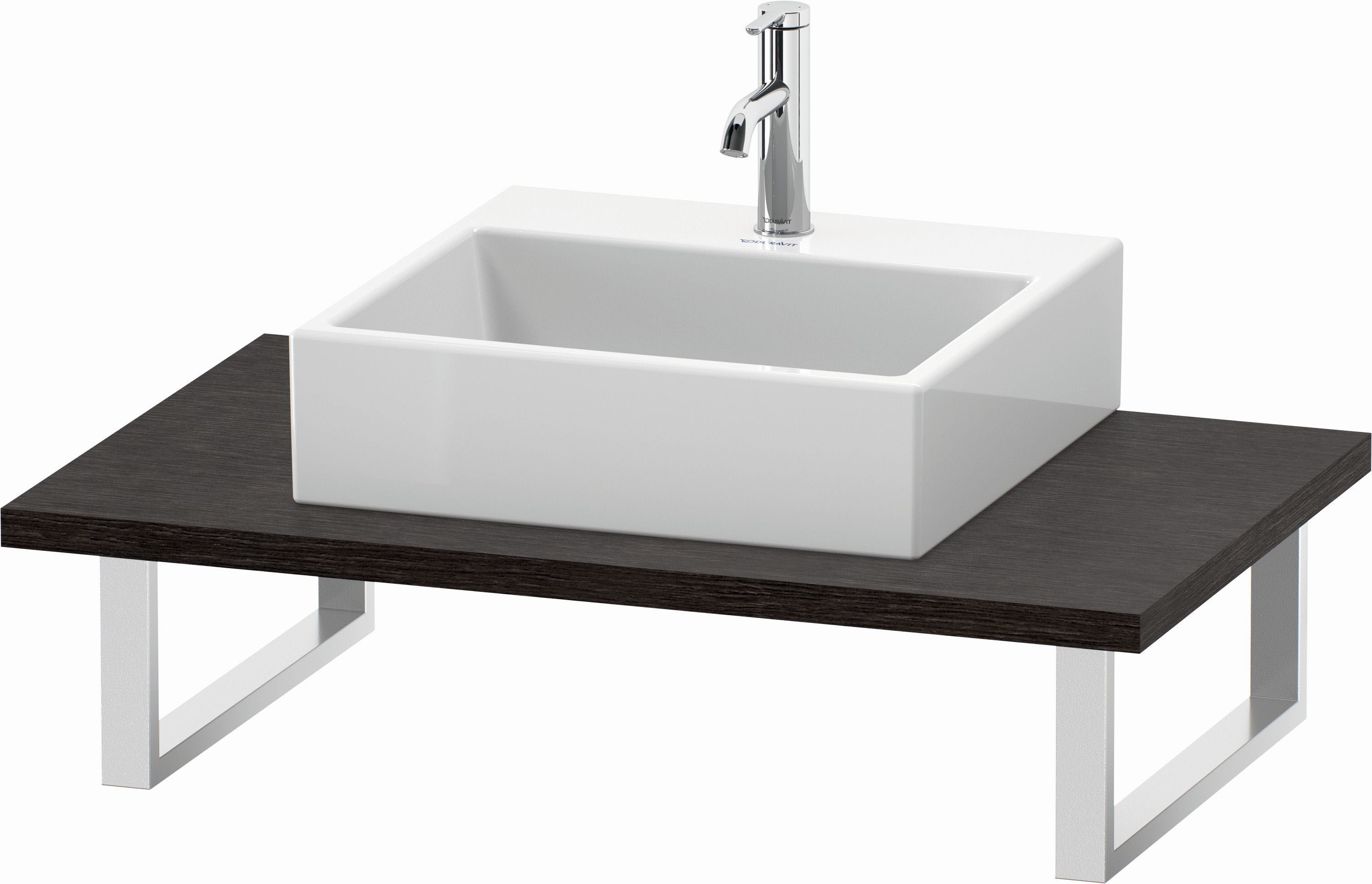 Duravit L-Cube Konsole LC106C07272 Stärke 3 cm, eiche dunkel gebürstet, für Aufsatzbecken, variabel