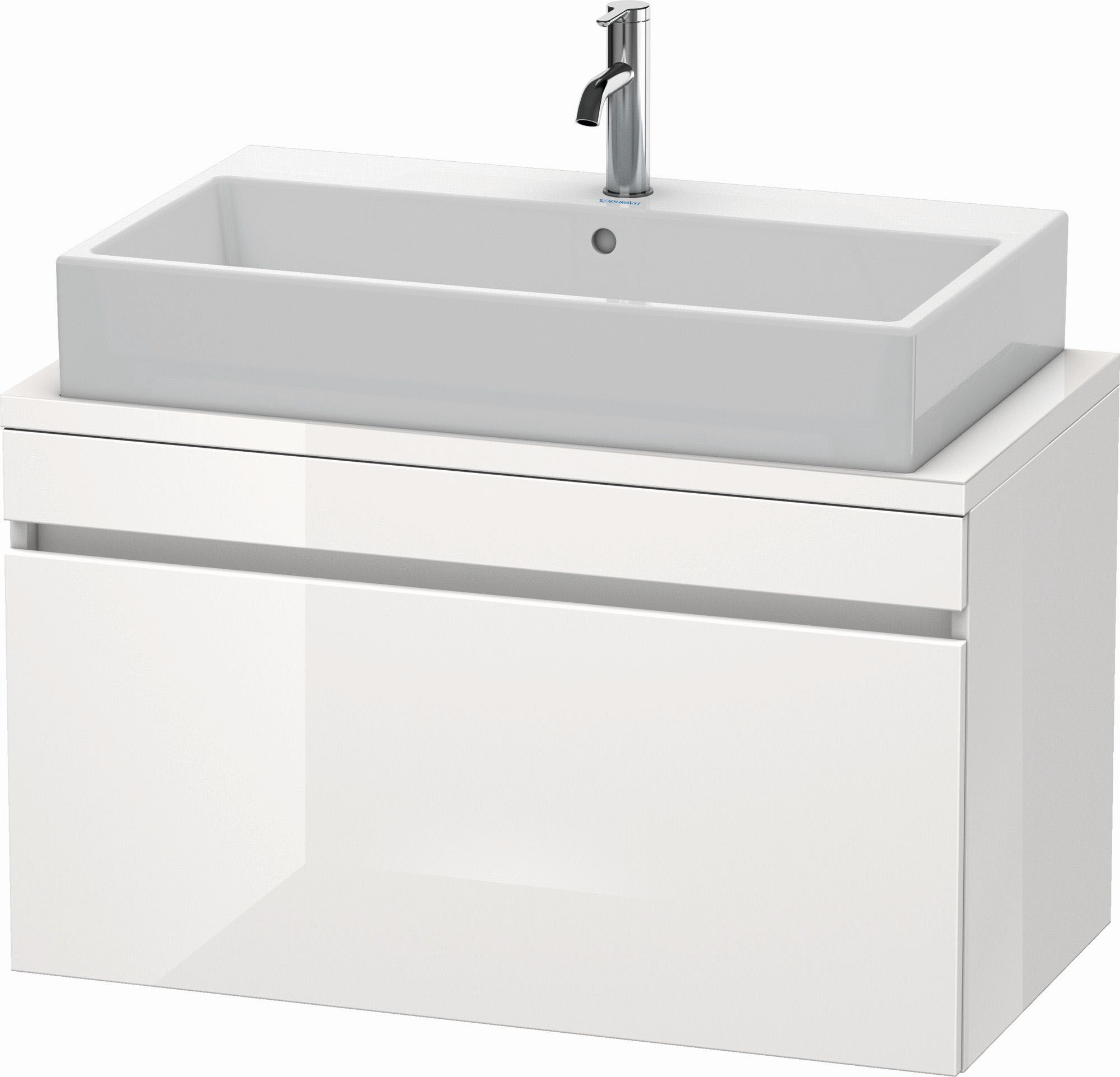 Duravit DuraStyle Waschtisch-Unterschrank DS530301843 90 x 47,8 cm, weiß matt/basalt matt, für Konsole, 1 Auszug