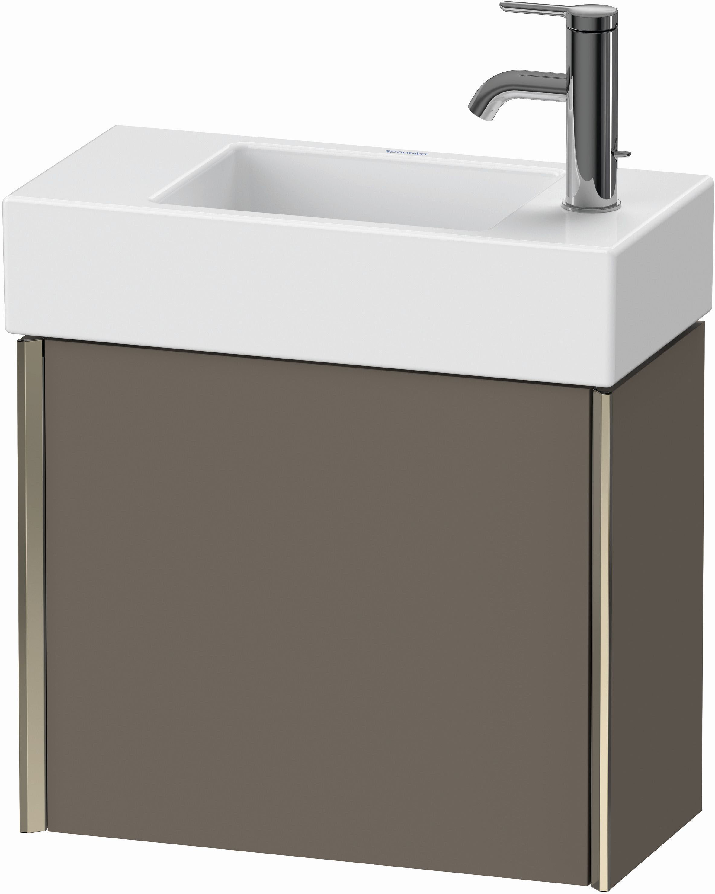 Duravit XViu Waschtisch-Unterschrank XV4232LB190 48,4x39,7x23,4 cm, links, flannel grey seidenmatt, 1 Tür, champagner matt