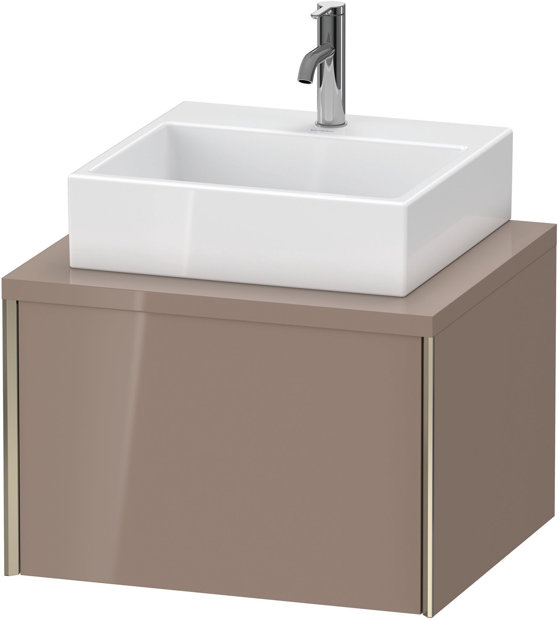 Duravit XViu Waschtisch-Unterschrank XV59100B186 63,2 x 54,8 cm, cappucino hochglanz, 1 Auszug, champagner matt