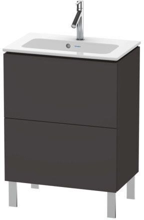 Duravit L-Cube Waschtisch-Unterschrank LC667308080 62 x 39,1 cm, graphit supermatt, 2 Auszüge, stehend