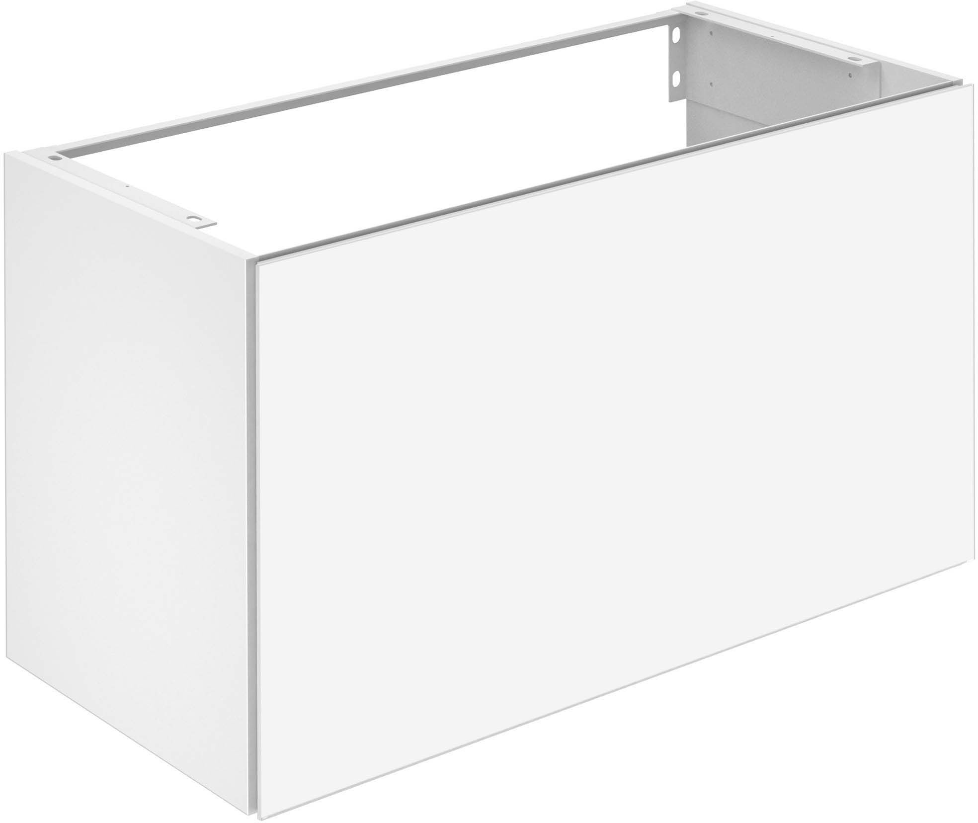 Keuco X-Line Waschtisch-Unterschrank 33172290000 Dekor inox seidenmatt, Glas inox satiniert, 100x60,5x49cm