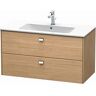 Duravit Brioso Waschtischunterbau BR410301052 1020x553 Europäische Eiche, 2 Auszüge, Griff Chrom