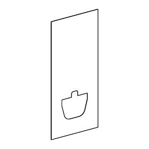 Geberit Frontverkleidung 242662001 Wand-WC, 114cm Schieferoptik, zu Sanitärmodul Monolith