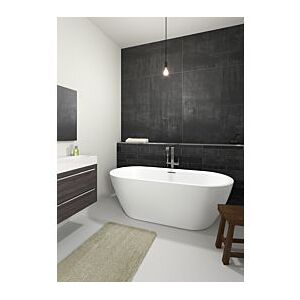 RIHO Sanitär GmbH Riho Inspire freistehende Badewanne B085001005 weiß, 180 x 80 cm, ohne Füllfunktion, oval