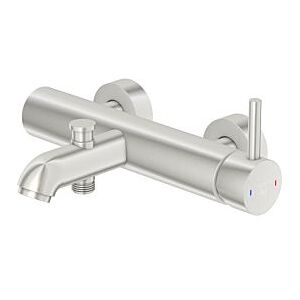 Steinberg Serie 100 Wannenarmatur 1001100BN Aufputz, Ausladung 185mm, für Wanne, Brushed Nickel