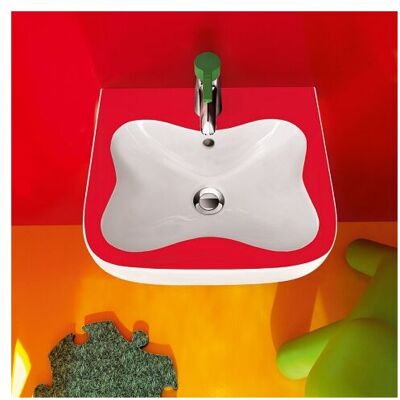 LAUFEN Waschbecken Florakids - Zentrales Hahnloch - Mit Überlauf - 450x410 - Waschtisch LAUFEN Waschbecken Florakids - Zentrales Hahnloch - Mit Überlauf - 450x410 - Waschtisch