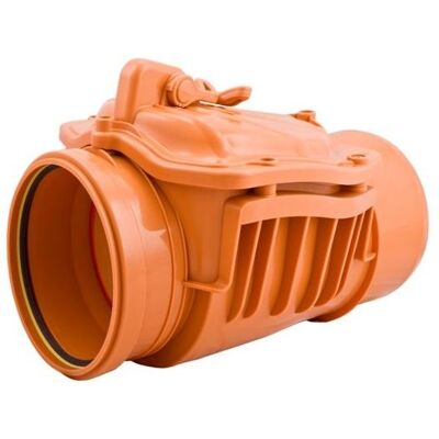 Airfit Rückstauklappe 50125RK DN 125, mit zusätzlichem Handverschluss, orange Airfit Rückstauklappe 50125RK DN 125, mit zusätzlichem Handverschluss, orange