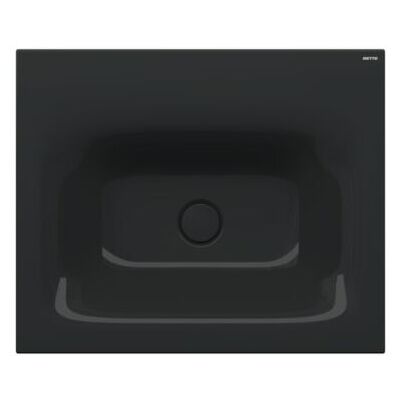 Bette Lux Wandwaschbecken - Ohne Hahnloch, Schwarz Glänzend, 600x495mm Bette Lux Wandwaschbecken - Ohne Hahnloch, Schwarz Glänzend, 600x495mm