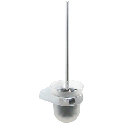 Bravat Metasoft WC-Wandgarnitur mit Tropfschale aus satiniertem Glas - Badezimmerarmatur Bravat Metasoft WC-Wandgarnitur mit Tropfschale aus satiniertem Glas - Badezimmerarmatur
