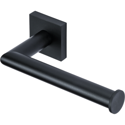 Bravat Quaruna mattschwarz WC-Papierhalter ohne Deckel, links - WC Paper Holder Bravat Quaruna mattschwarz WC-Papierhalter ohne Deckel, links - WC Paper Holder