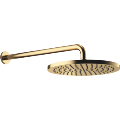 Dornbracht Regenbrause 28679970-28 mit Wandanbindung, Ausladung 450 mm, Ø 300 mm, messing gebürstet Dornbracht Regenbrause 28679970-28 mit Wandanbindung, Ausladung 450 mm, Ø 300 mm, messing gebürstet
