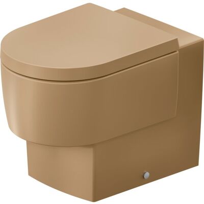 Duravit Balcoon Stand-WC 207109AM00 37x54cm, 4,5 l, Rimless, Abgang waagerecht, Clay terra matt Duravit Balcoon Stand-WC 207109AM00 37x54cm, 4,5 l, Rimless, Abgang waagerecht, Clay terra matt