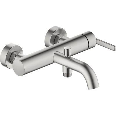 Duravit Balcoon Wannenarmatur BA5230000070 Aufputz, mit Rückflussverhinderer, Wandmontage, Edelstahl gebürstet Duravit Balcoon Wannenarmatur BA5230000070 Aufputz, mit Rückflussverhinderer, Wandmontage, Edelstahl gebürstet