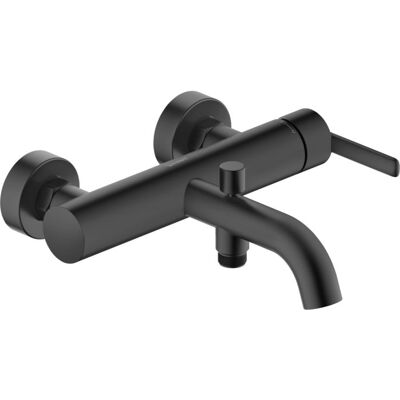 Duravit Balcoon Wannenarmatur BA5230000046 Aufputz, mit Rückflussverhinderer, Wandmontage, schwarz matt Duravit Balcoon Wannenarmatur BA5230000046 Aufputz, mit Rückflussverhinderer, Wandmontage, schwarz matt