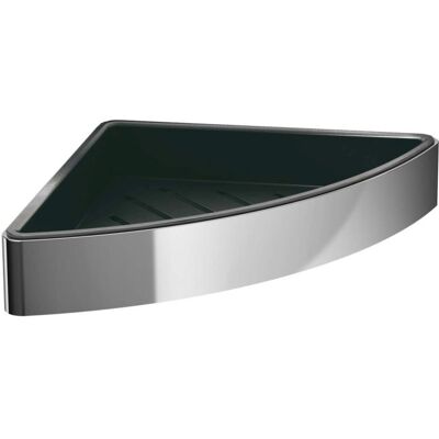 Emco Loft Eckschwammkorb - Versteckte Wandmontage - Chrom/Schwarz Emco Loft Eckschwammkorb - Versteckte Wandmontage - Chrom/Schwarz