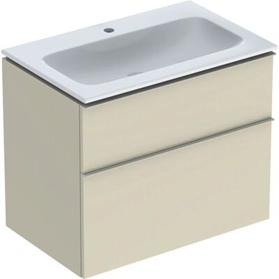 Geberit iCon Set Badmöbel - 75cm breit, weiß & sandgrau Geberit iCon Set Badmöbel - 75cm breit, weiß & sandgrau