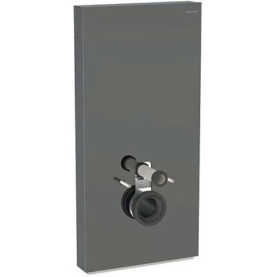 Geberit Monolith Wand-WC-Modul 131222JK5 Bauhöhe 101cm, Front Glas lava, Seite aluminium schwarzchrom Geberit Monolith Wand-WC-Modul 131222JK5 Bauhöhe 101cm, Front Glas lava, Seite aluminium schwarzchrom
