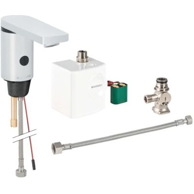 Geberit Typ 186 Infrarot-Waschtischarmatur 116366211 Generator, mit Untertischmischer, hochglanz-verchromt Geberit Typ 186 Infrarot-Waschtischarmatur 116366211 Generator, mit Untertischmischer, hochglanz-verchromt