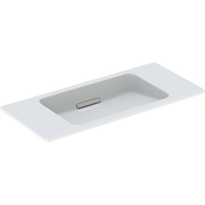 Geberit Weiß Wandwaschbecken - 90x40cm - Kein Hahnloch - Verdeckter Überlauf Geberit Weiß Wandwaschbecken - 90x40cm - Kein Hahnloch - Verdeckter Überlauf