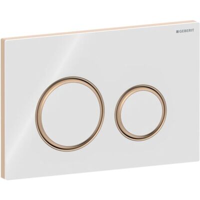 Geberit Sigma 50 Round Betätigungsplatte 115650SI1 Platte/Taste weiß, Ring rotgold, für 2-Megen-Spülung Geberit Sigma 50 Round Betätigungsplatte 115650SI1 Platte/Taste weiß, Ring rotgold, für 2-Megen-Spülung