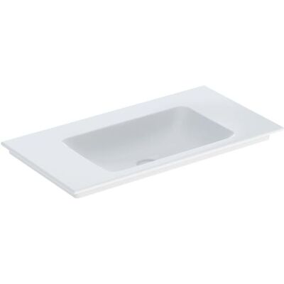 Geberit Weiß Möbelwaschtisch - 90cm, Vertikaler Ablauf, Ohne Hahnloch Geberit Weiß Möbelwaschtisch - 90cm, Vertikaler Ablauf, Ohne Hahnloch