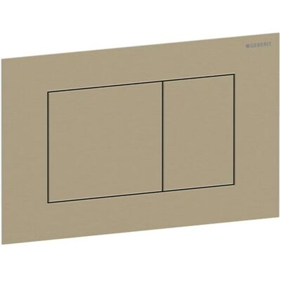 Geberit Sigma 40 Square Betätigungsplatte 115629QF1 Square, messingfarben / gebürstet, easy-to-clean-beschichtet, für 2-Mengen-Spülung, Round Geberit Sigma 40 Square Betätigungsplatte 115629QF1 Square, messingfarben / gebürstet, easy-to-clean-beschichtet, für 2-Mengen-Spülung, Round