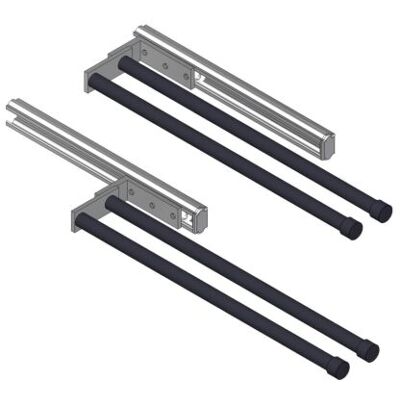 Giese GmbH Giese Handtuchhalter 91315-14 doppelt ausziehbar, 380 bis 560 mm, schwarz matt Giese GmbH Giese Handtuchhalter 91315-14 doppelt ausziehbar, 380 bis 560 mm, schwarz matt