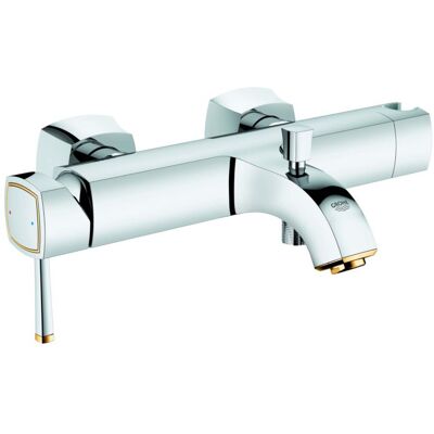Grohe Grandera Wannen Armatur 23317IG0 chrom gold, mit Rückflussverhinderer und Umsteller Grohe Grandera Wannen Armatur 23317IG0 chrom gold, mit Rückflussverhinderer und Umsteller