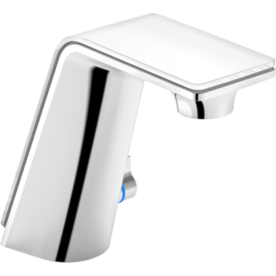 ALESSI Sense by HANSA Waschtischarmatur 07732201 Batteriebetrieb, mit LED-Leuchtanzeige, Ausladung 118 mm, chrom/weiss ALESSI Sense by HANSA Waschtischarmatur 07732201 Batteriebetrieb, mit LED-Leuchtanzeige, Ausladung 118 mm, chrom/weiss