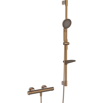 Hansa Prisma Duschsystem - Thermostat - Wandmontage - 970mm - Bronze gebürstet Hansa Prisma Duschsystem - Thermostat - Wandmontage - 970mm - Bronze gebürstet