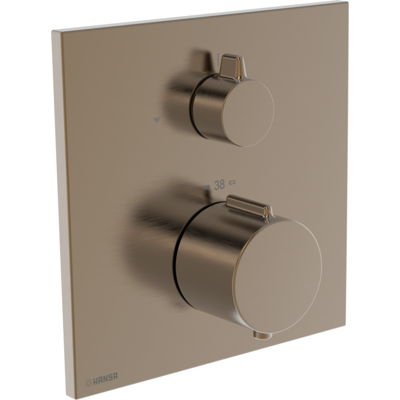 HANSAEASYTHERM 8113 Thermostat 8113926281 Fertigmontageset, Sichtteil für einen Abgang, eckig Bronze HANSAEASYTHERM 8113 Thermostat 8113926281 Fertigmontageset, Sichtteil für einen Abgang, eckig Bronze