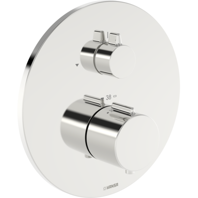 HANSAEASYTHERM 8861 Thermostat 88619245 Fertigmontageset, Sichtteil für einen Abgang, rund chrom HANSAEASYTHERM 8861 Thermostat 88619245 Fertigmontageset, Sichtteil für einen Abgang, rund chrom