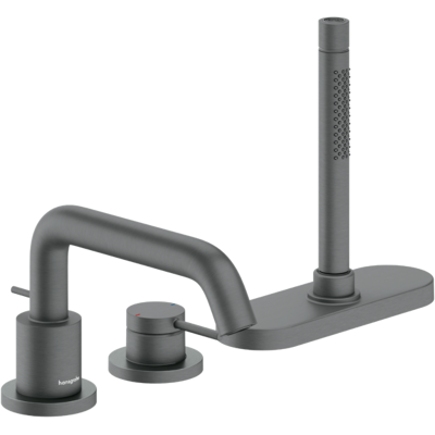 Hansgrohe Tecturis S 3-Loch-Einhebel-Wannenarmatur 73447340 Ausladung 194mm, brushed black chrome Hansgrohe Tecturis S 3-Loch-Einhebel-Wannenarmatur 73447340 Ausladung 194mm, brushed black chrome