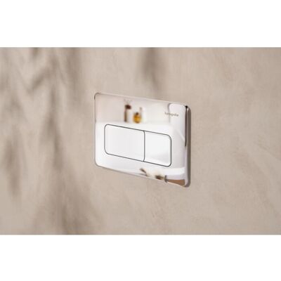 Hansgrohe iFrame Original Q Betätigungsplatte 66001000 für 2-Mengen-Spülung, Kunststoff, chrom Hansgrohe iFrame Original Q Betätigungsplatte 66001000 für 2-Mengen-Spülung, Kunststoff, chrom