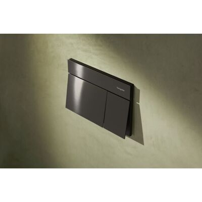 Hansgrohe iFrame Element E Betätigungsplatte 66003340 für 2-Mengen-Spülung, Metall, brushed black chrome Hansgrohe iFrame Element E Betätigungsplatte 66003340 für 2-Mengen-Spülung, Metall, brushed black chrome