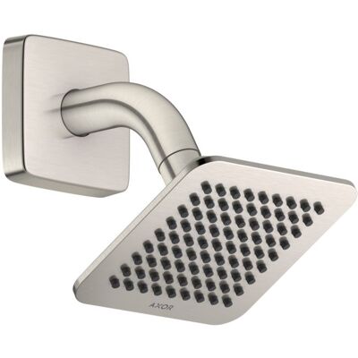 Hansgrohe AXOR Citterio C Duschkopf 28810800 1 Strahlart wassersparend mit Brausearm, 120x120mm, Edelstahl Finish Hansgrohe AXOR Citterio C Duschkopf 28810800 1 Strahlart wassersparend mit Brausearm, 120x120mm, Edelstahl Finish