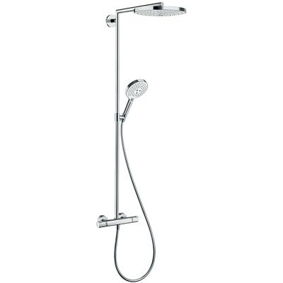 Hansgrohe Raindance Select Showerpipe 27129400 S 240 2jet, weiß/chrom, Brausearm 46cm, schwenkbar Hansgrohe Raindance Select Showerpipe 27129400 S 240 2jet, weiß/chrom, Brausearm 46cm, schwenkbar