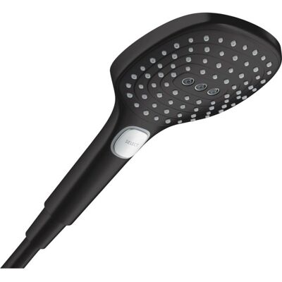 Hansgrohe Raindance Select E Duschkopf 28728670 Brausekopfgröße 120mm, 3jet, EcoSmart, 8 l/min, schwarz matt Hansgrohe Raindance Select E Duschkopf 28728670 Brausekopfgröße 120mm, 3jet, EcoSmart, 8 l/min, schwarz matt
