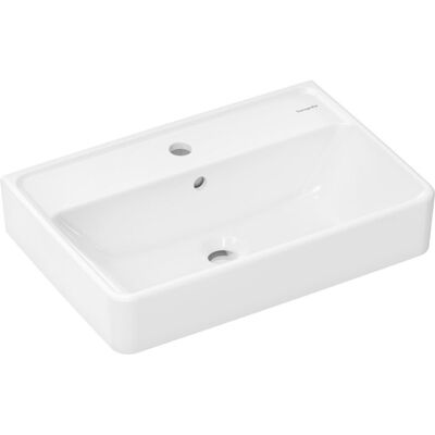 Hansgrohe Xanuia Q Wand-Waschtisch - Einzelhahnloch, Überlauf, 550x370mm Hansgrohe Xanuia Q Wand-Waschtisch - Einzelhahnloch, Überlauf, 550x370mm