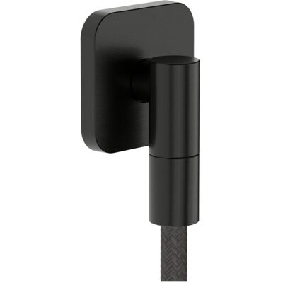 Hansgrohe FixFit Fine Q Wandanschluss 28884340 mit Rückflussverhinderer, Q, softsquare, brushed black chrome Hansgrohe FixFit Fine Q Wandanschluss 28884340 mit Rückflussverhinderer, Q, softsquare, brushed black chrome