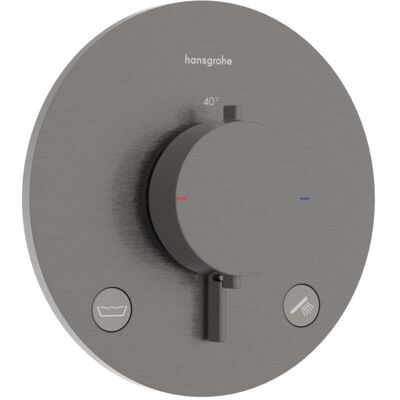 Hansgrohe Ecostat Comfort S Thermostat - Brushed Black Chrome - Unterputz-Dualfunktion Hansgrohe Ecostat Comfort S Thermostat - Brushed Black Chrome - Unterputz-Dualfunktion