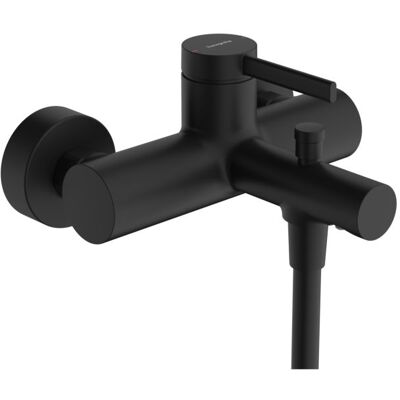 Hansgrohe Wannen-Einhebelmischer - Wandmontage - Schwarz matt - Badarmatur Hansgrohe Wannen-Einhebelmischer - Wandmontage - Schwarz matt - Badarmatur