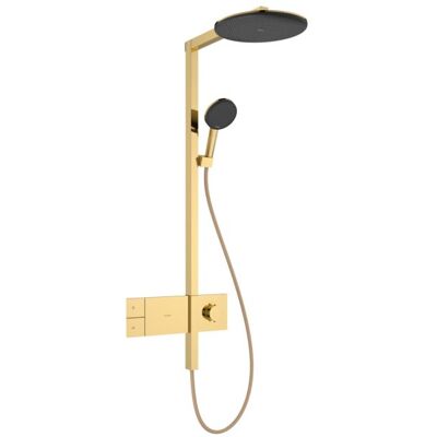 Hansgrohe Raindance Alive S Duschsystem - Wassersparend, Polished Gold Hansgrohe Raindance Alive S Duschsystem - Wassersparend, Polished Gold