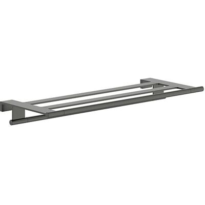 Hansgrohe AddStoris S Handtuchablage 41781340 mit Handtuchhalter, Wandmontage, brushed black chrome Hansgrohe AddStoris S Handtuchablage 41781340 mit Handtuchhalter, Wandmontage, brushed black chrome