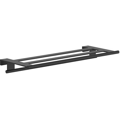 Hansgrohe AddStoris S Handtuchablage 41781670 mit Handtuchhalter, Wandmontage, matt schwarz Hansgrohe AddStoris S Handtuchablage 41781670 mit Handtuchhalter, Wandmontage, matt schwarz