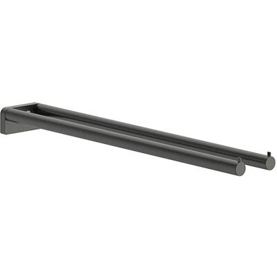 Hansgrohe AddStoris S Handtuchhalter 41787340 zweiarmig, Wandmontage, brushed black chrome Hansgrohe AddStoris S Handtuchhalter 41787340 zweiarmig, Wandmontage, brushed black chrome
