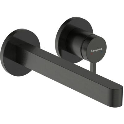 Hansgrohe Finoris Fertigmontageset 76050340 Unterputz-Waschtischarmatur, für Wandmontage, Ausladung 228 mm, brushed black chrome Hansgrohe Finoris Fertigmontageset 76050340 Unterputz-Waschtischarmatur, für Wandmontage, Ausladung 228 mm, brushed black chrome