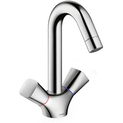 Hansgrohe Logis 2-Griff Waschtischarmatur 71222000 chrom, mit Zugstangen-Ablaufgarnitur Hansgrohe Logis 2-Griff Waschtischarmatur 71222000 chrom, mit Zugstangen-Ablaufgarnitur