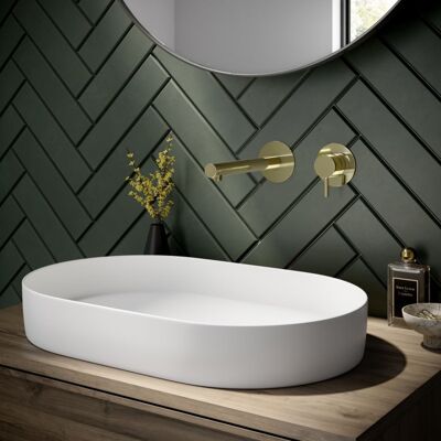 Herzbach Siro Wand-Waschtischarmatur - Keramikkartusche, 160mm Auslauf - Wasserhahn Herzbach Siro Wand-Waschtischarmatur - Keramikkartusche, 160mm Auslauf - Wasserhahn